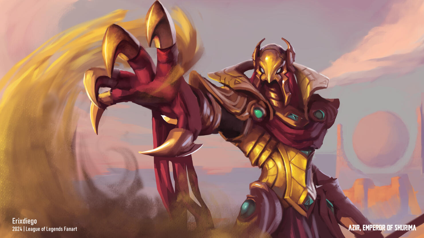 The sand effect around the hand was enhanced, and the colors were brought out