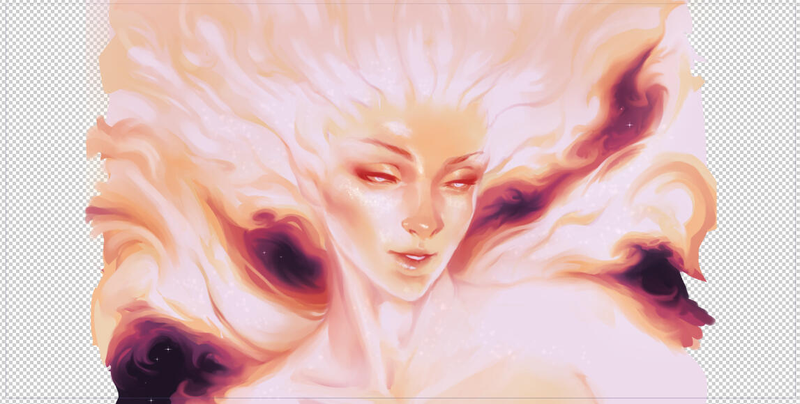 I always leave a margin to paint outside of it and then crop it